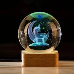Esfera de cristal luz multicolor – Diseño Unicornio