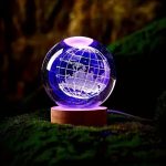 Esfera de cristal luz multicolor – Diseño Mundo