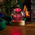 Esfera de cristal luz multicolor – Diseño Sistema Solar